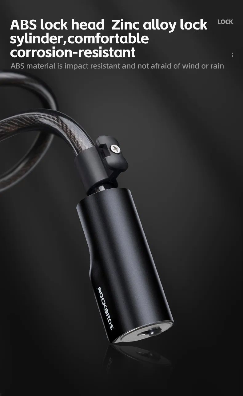 Замок вело ROCKBROS Портативный противоугонный кольцевой 511
