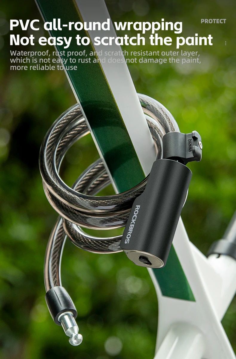 Замок вело ROCKBROS Портативный противоугонный кольцевой 511