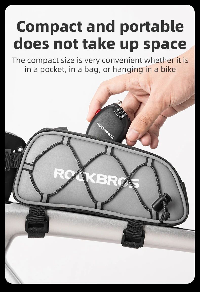 Замок вело ROCKBROS TL0956 кодовый, трос 2 х 600 мм; черный