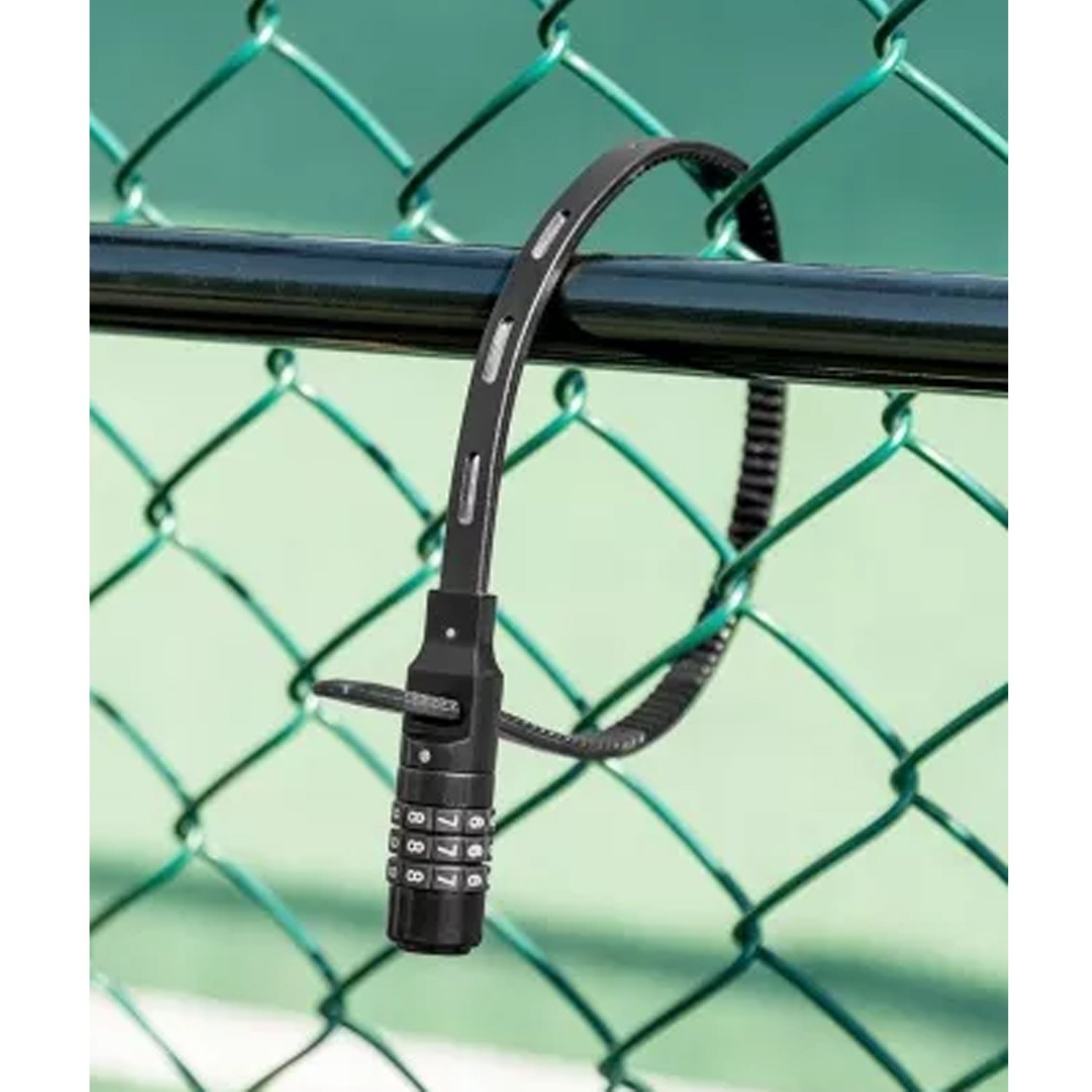 Замок вело ROCKBROS 84652 кодовый, в виде стяжки, 54 см; черный