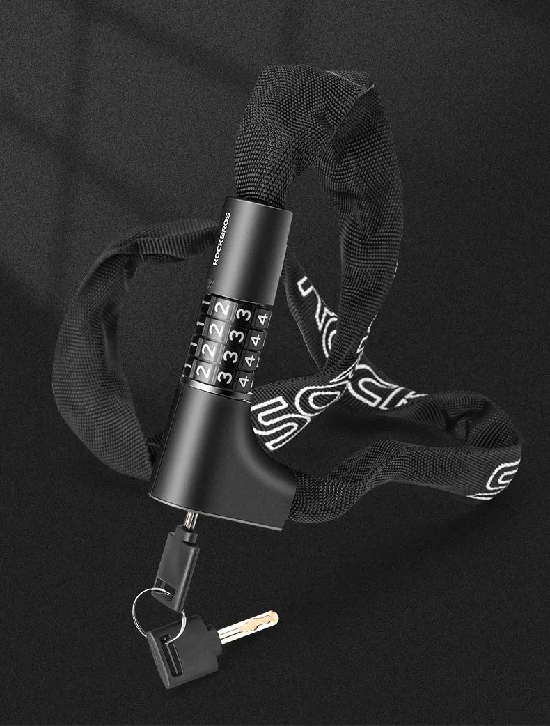 Замок вело ROCKBROS с ключом в защитном кожухе