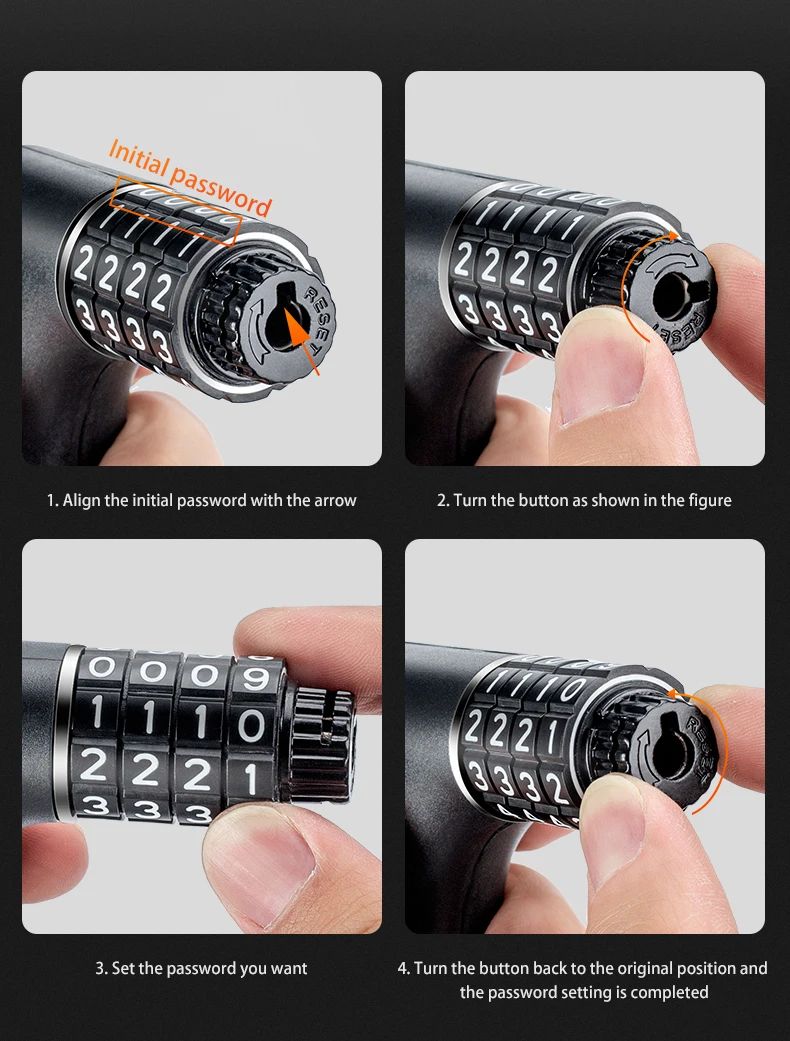 Замок вело ROCKBROS с ключом в защитном кожухе