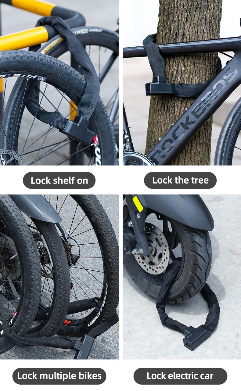 Замок вело ROCKBROS с ключом в защитном кожухе, длина 97см.