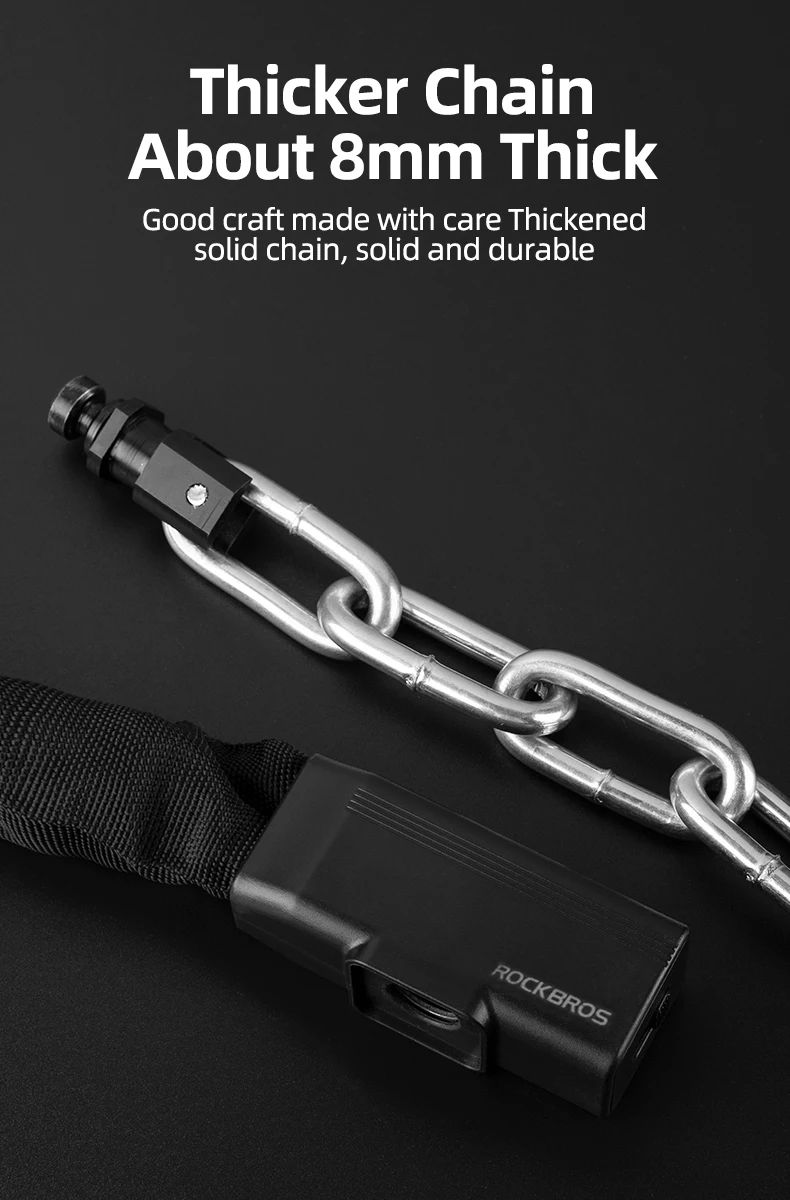 Замок вело ROCKBROS с ключом в защитном кожухе, длина 97см.