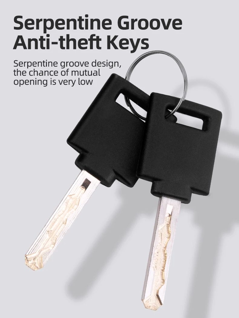 Замок вело ROCKBROS с ключом в защитном кожухе, длина 97см.