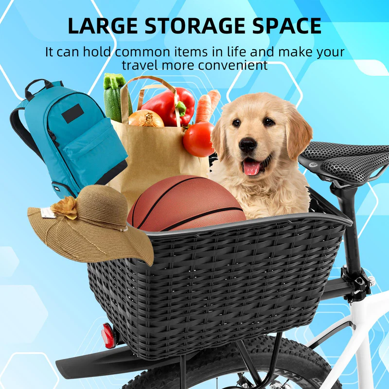 Корзина ROCKBROS на багажник, пластик, до 10 кг; черный