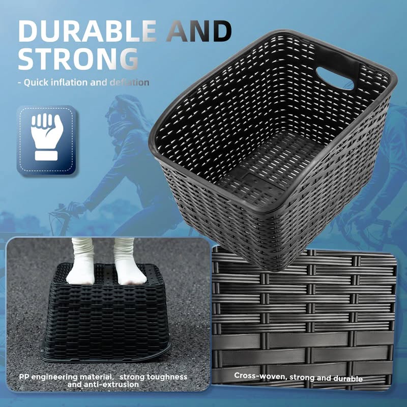 Корзина ROCKBROS на багажник, пластик, до 10 кг; черный