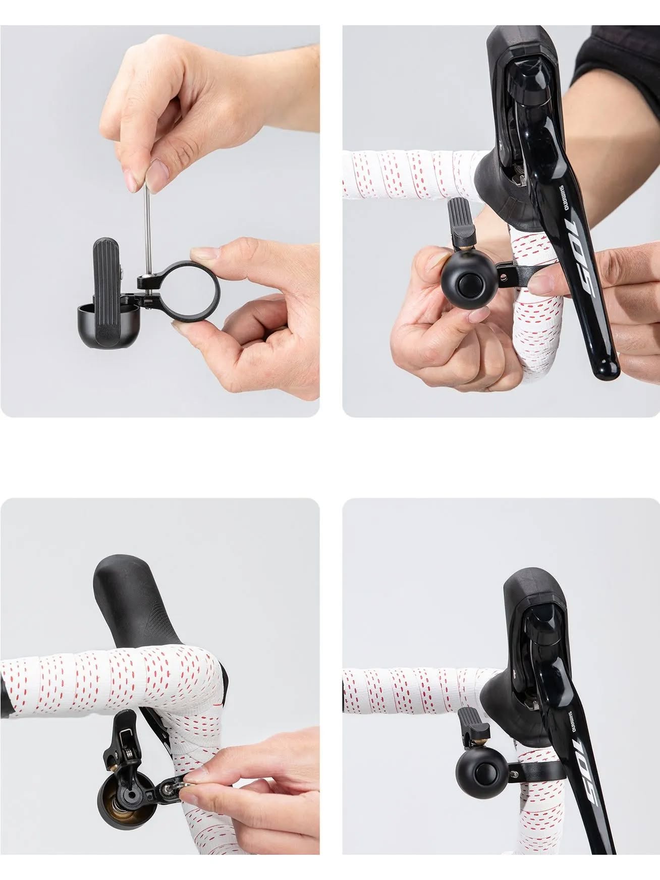 Звонок ROCKBROS BB2503 ударный, правая сторона; черный