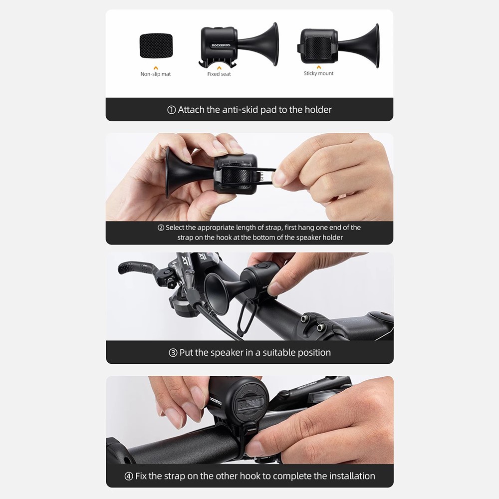 Звонок ROCKBROS EH-2PRO импульсный; красный