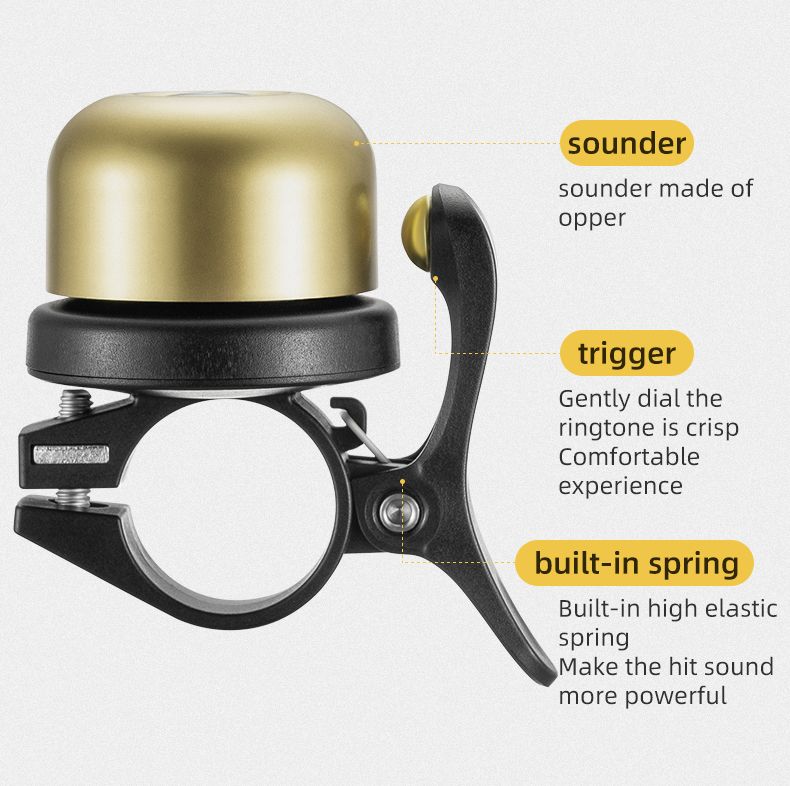 Звонок ROCKBROS медный, ударный, арт 34210003002