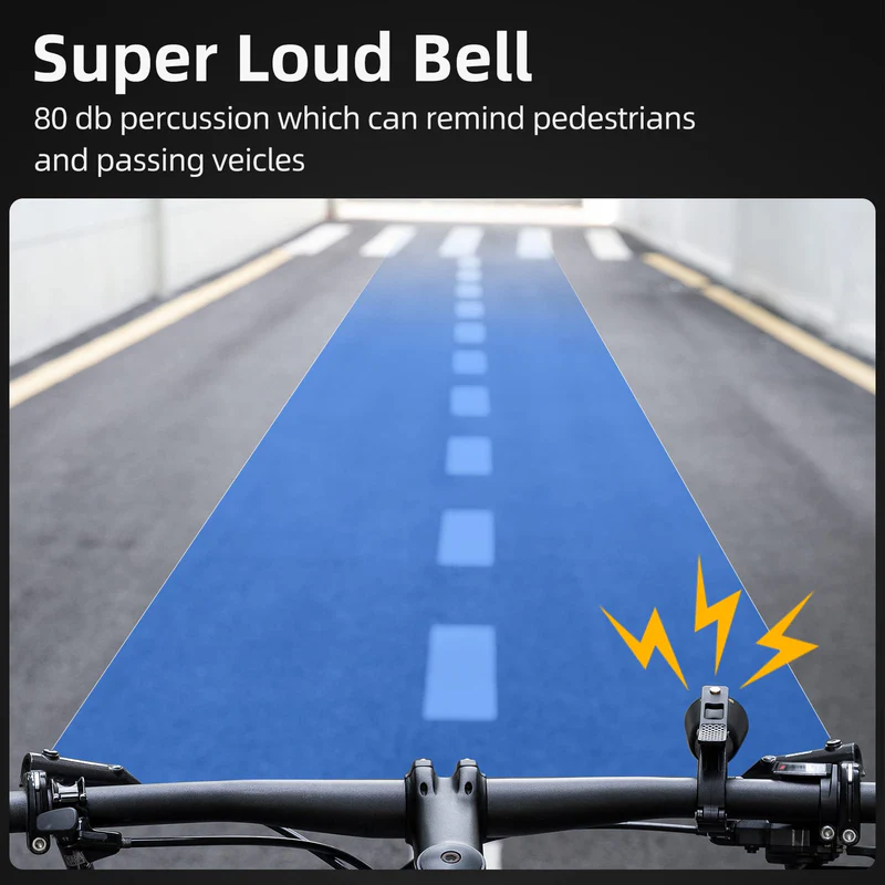 Звонок ROCKBROS 2022-1B ударный в виде рожка; серебристый