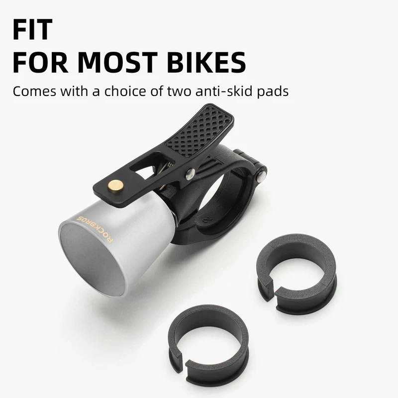 Звонок ROCKBROS 2022-1B ударный в виде рожка; серебристый