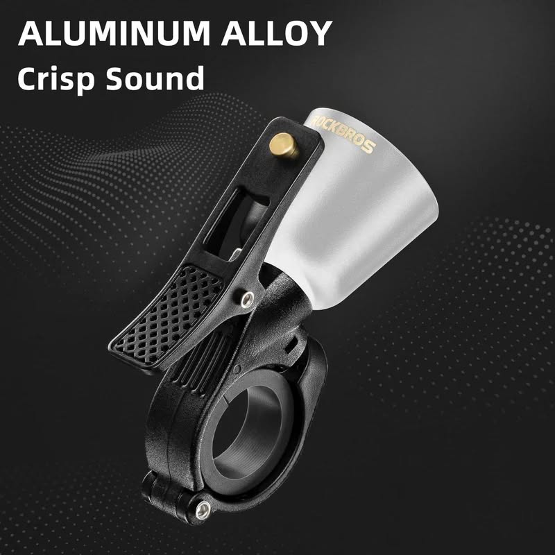 Звонок ROCKBROS 2022-1B ударный в виде рожка; серебристый