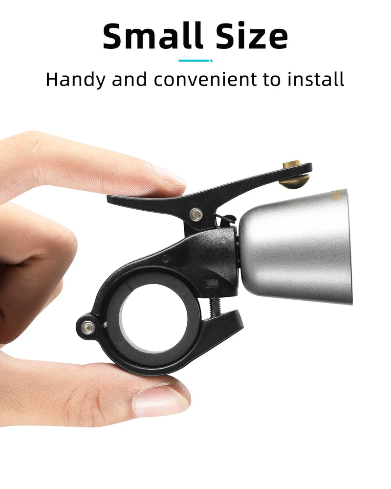 Звонок ROCKBROS 2022-1B ударный в виде рожка; серебристый