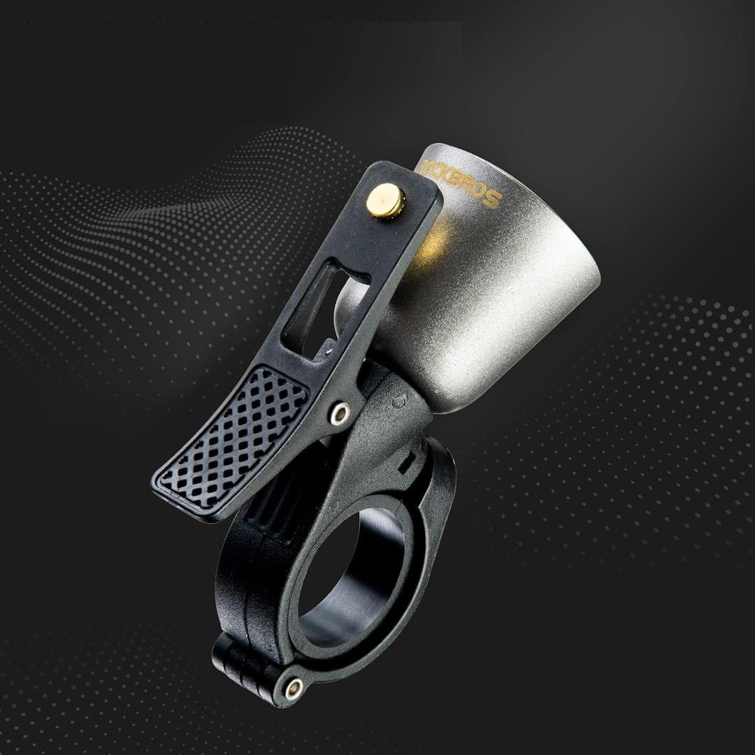 Звонок ROCKBROS 2022-1B ударный в виде рожка; титановый цвет