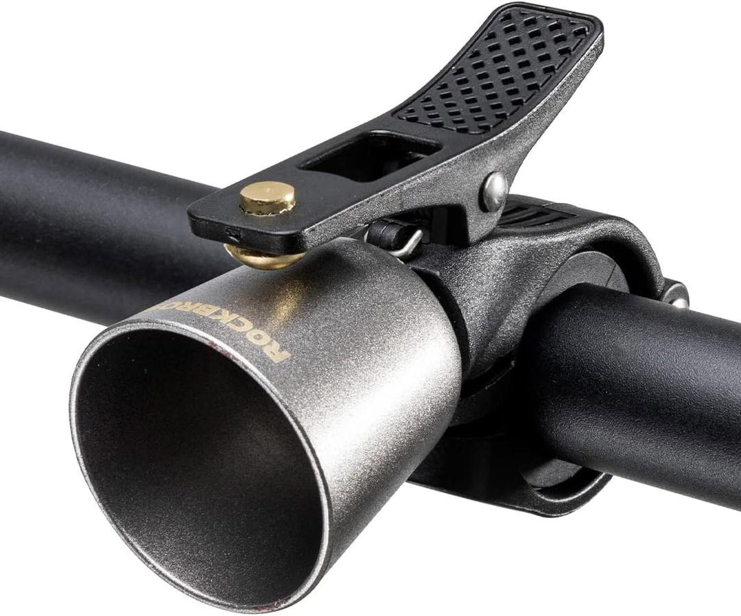 Звонок ROCKBROS 2022-1B ударный в виде рожка; титановый цвет