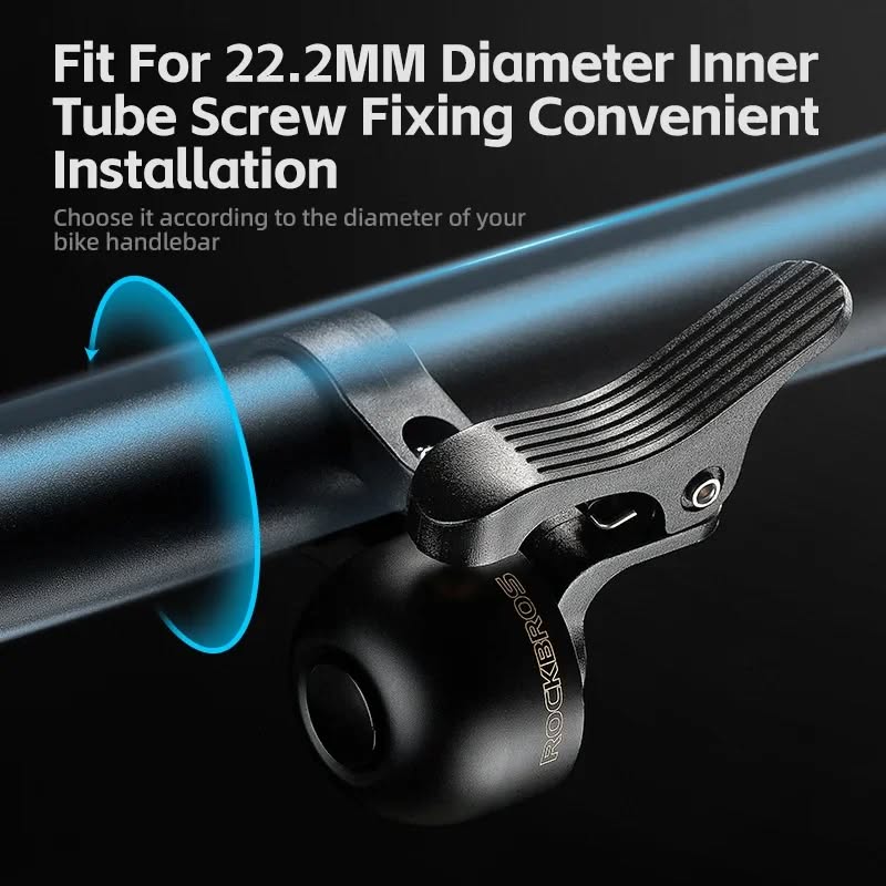 Звонок ROCKBROS 2023-1A, правосторонний; черный