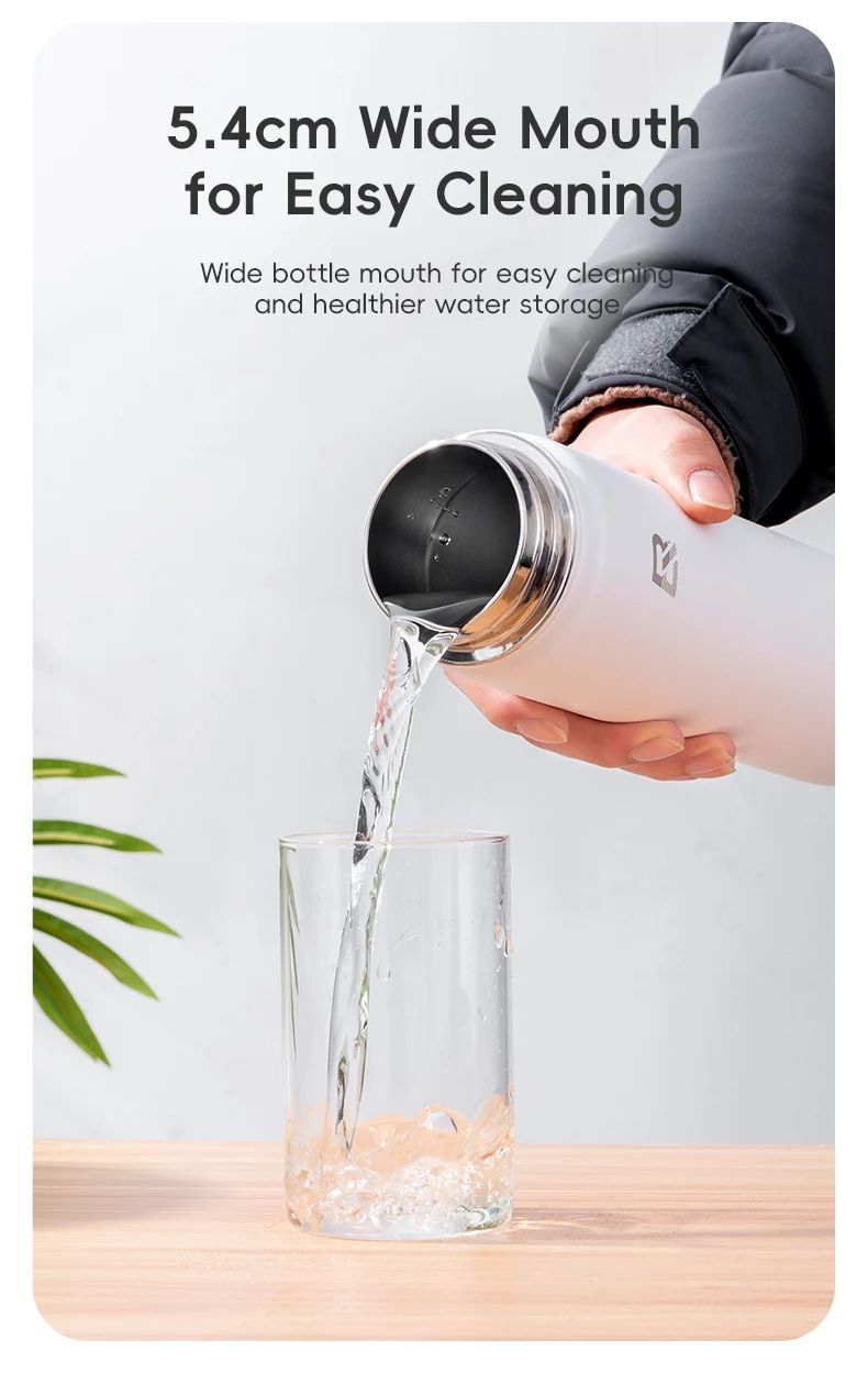 Фляга-термос ROCKBROS 650 мл, нержавеющая сталь; белая