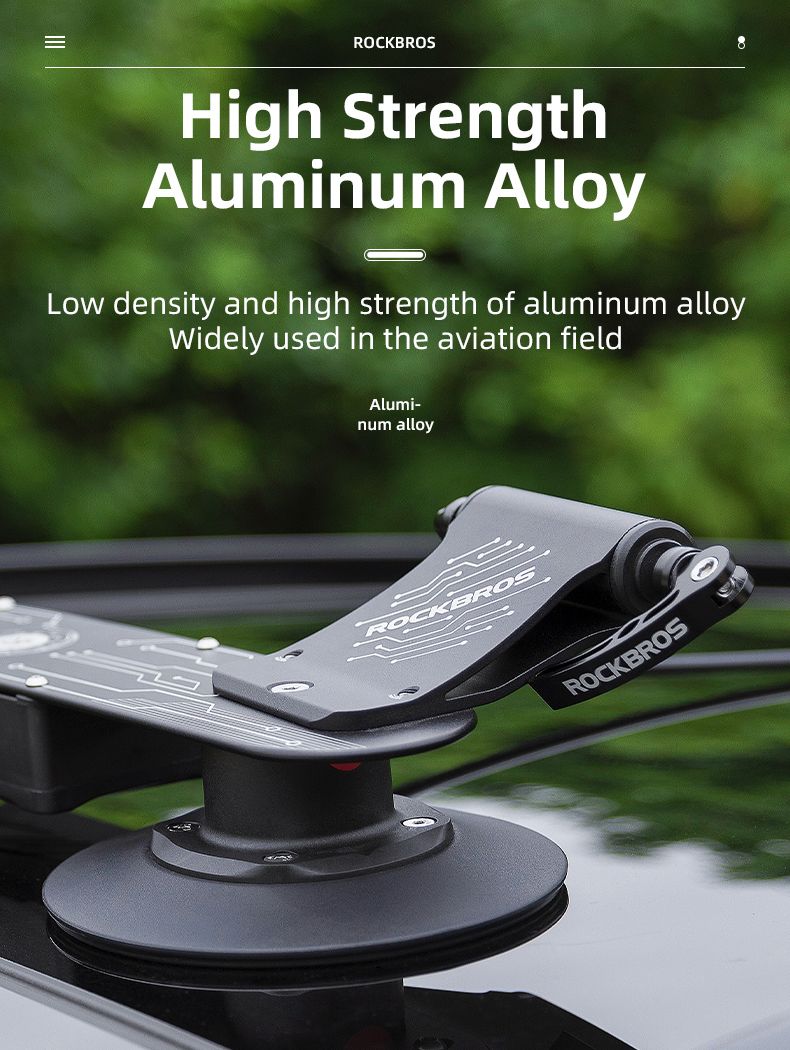 Автобагажник ROCKBROS на крышу с электро присоской, на 3 велосипеда с сигнализацией.