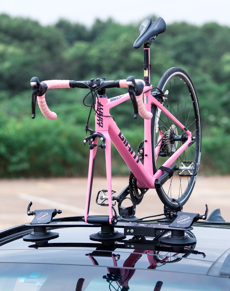 Автобагажник ROCKBROS на крышу с электро присоской, на 3 велосипеда с сигнализацией.