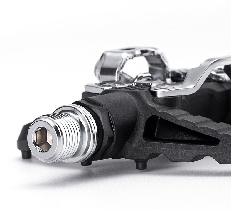 Педали ROCKBROS PD303 полуконтактные SPD, с платформой с обратной стороны; черный