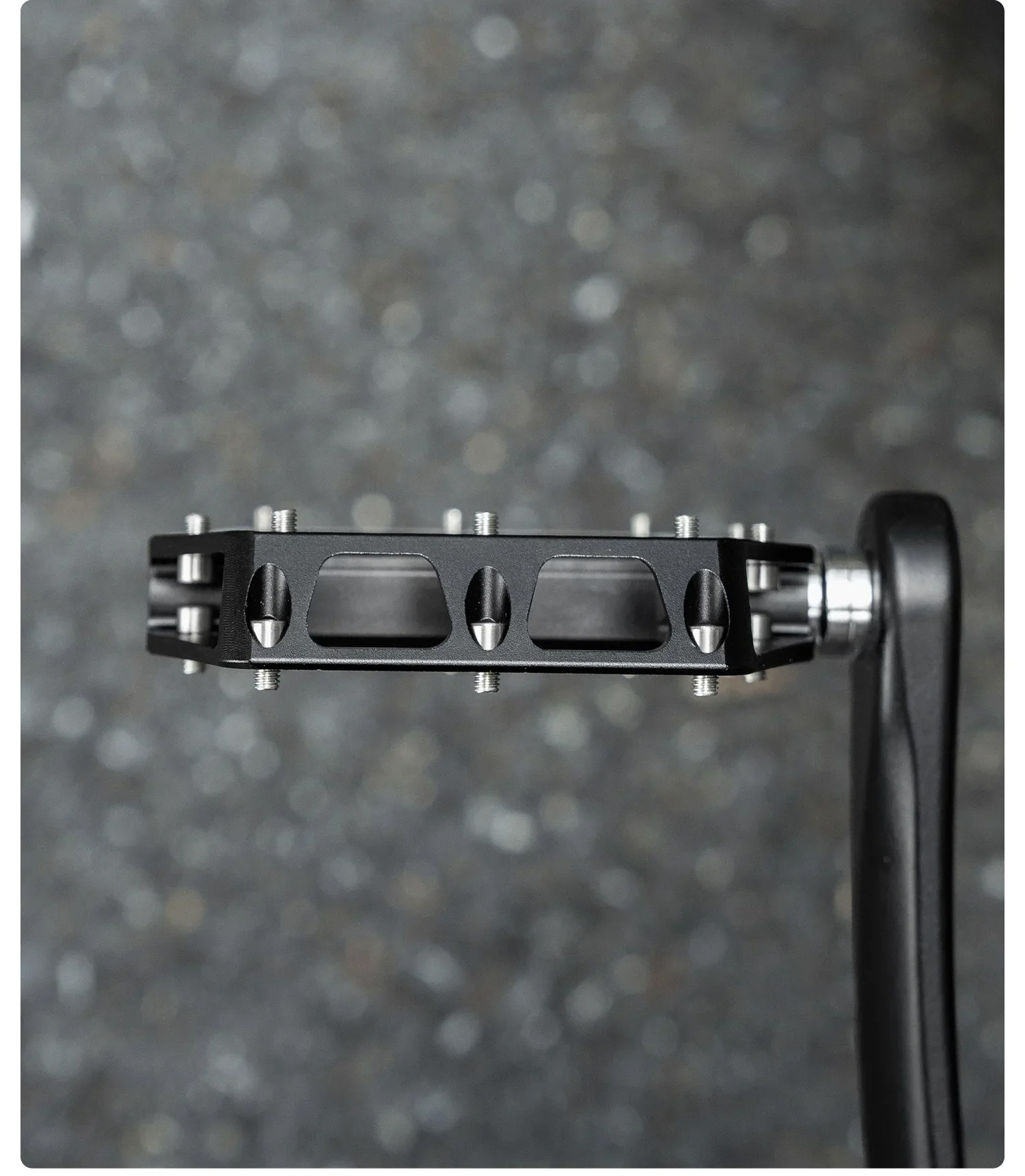 Педали ROCKBROS K-M8 платформы, алюминий, сменные шипы; черный/серебро