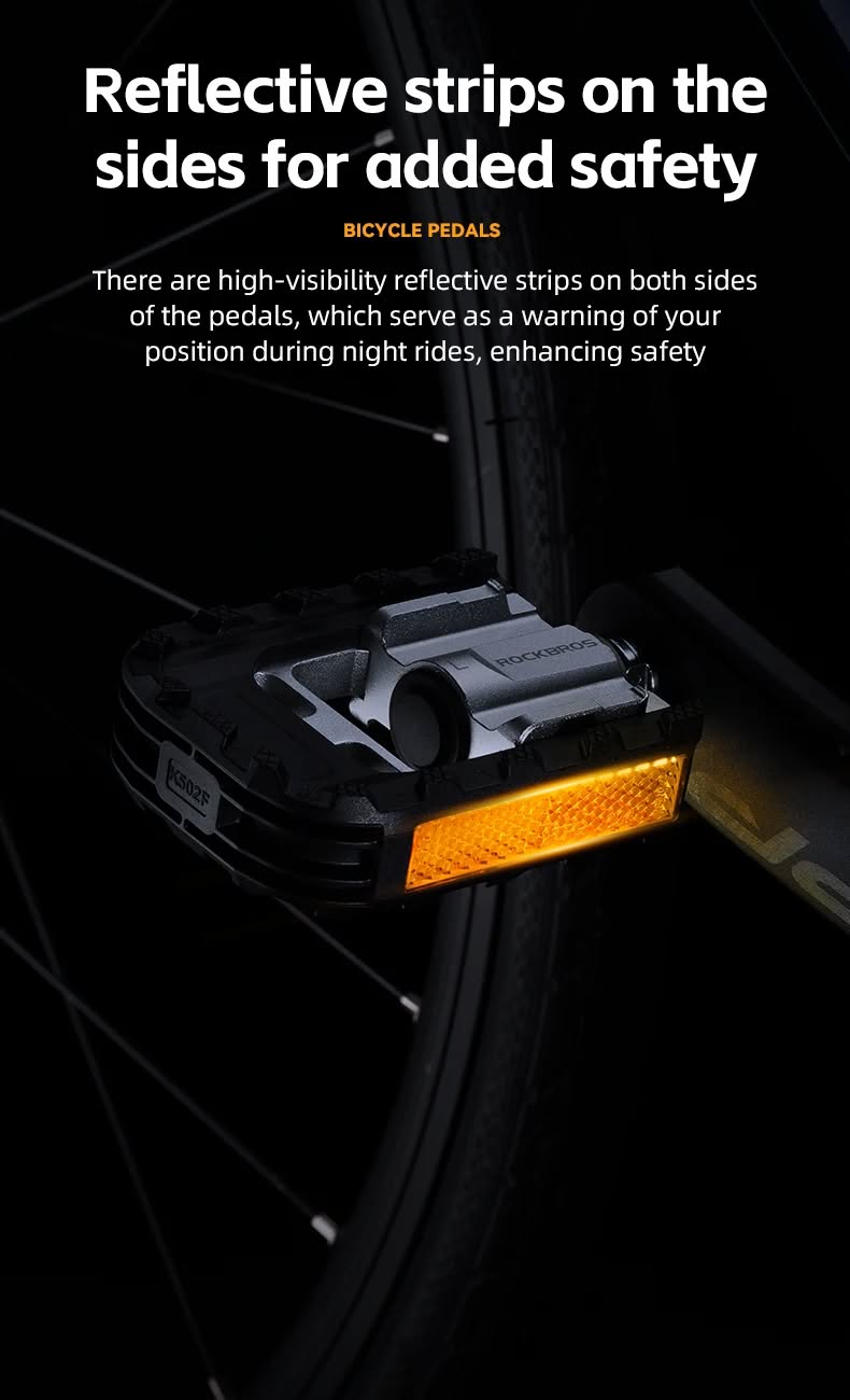 Педали ROCKBROS K502F складные платформы, алюминий; черно-серебристый