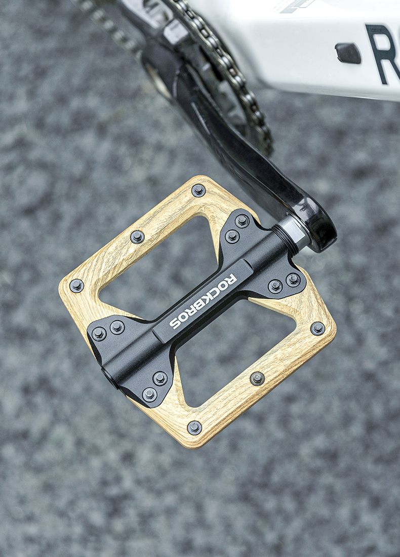 Педали ROCKBROS алюминиевые, коричневые