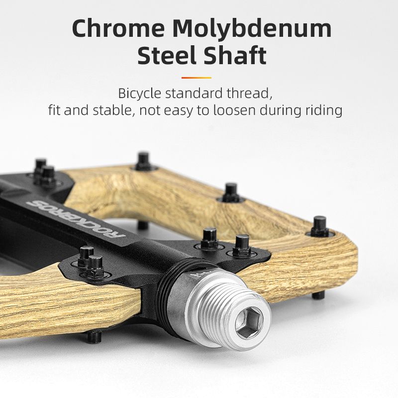 Педали ROCKBROS алюминиевые, коричневые