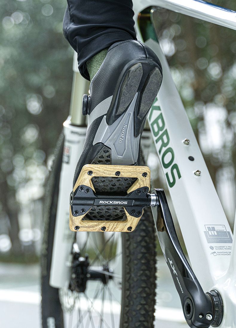 Педали ROCKBROS алюминиевые, коричневые