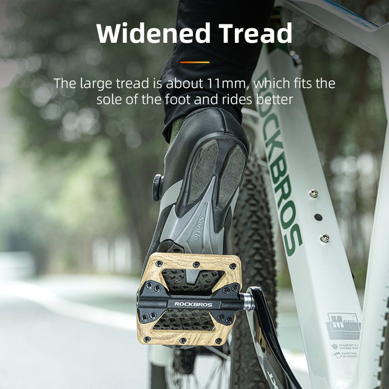 Педали ROCKBROS алюминиевые, коричневые