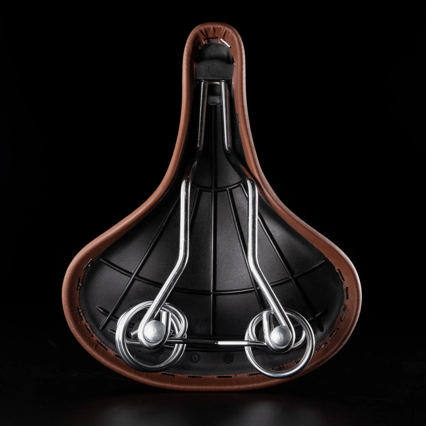 Седло велосипедное ROCKBROS 6800S пружинное, стиль ретро, 260x200x90 мм; коричневый