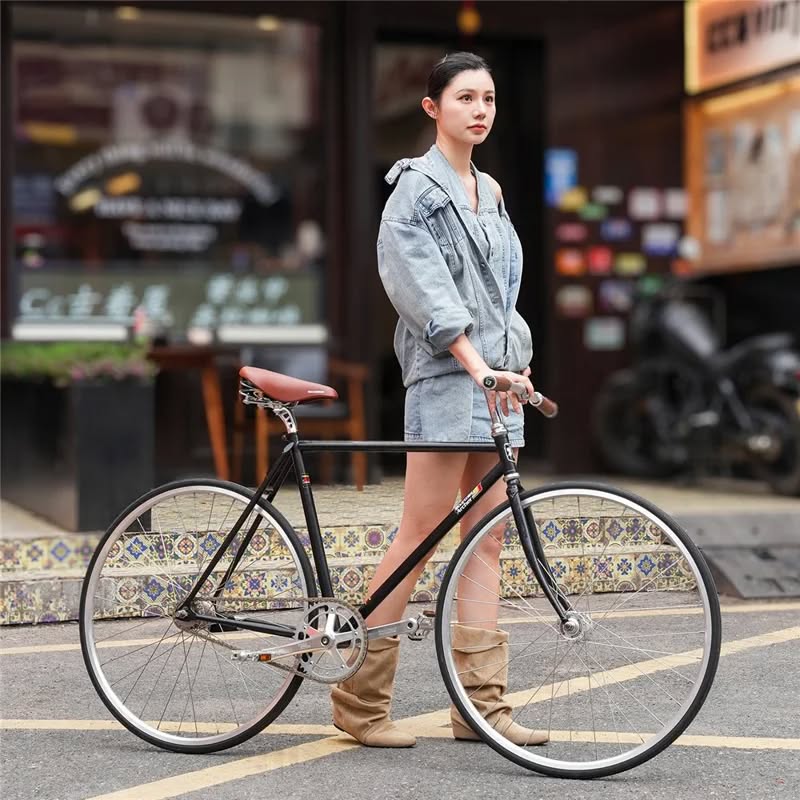 Седло велосипедное ROCKBROS 6800S пружинное, стиль ретро, 260x200x90 мм; коричневый