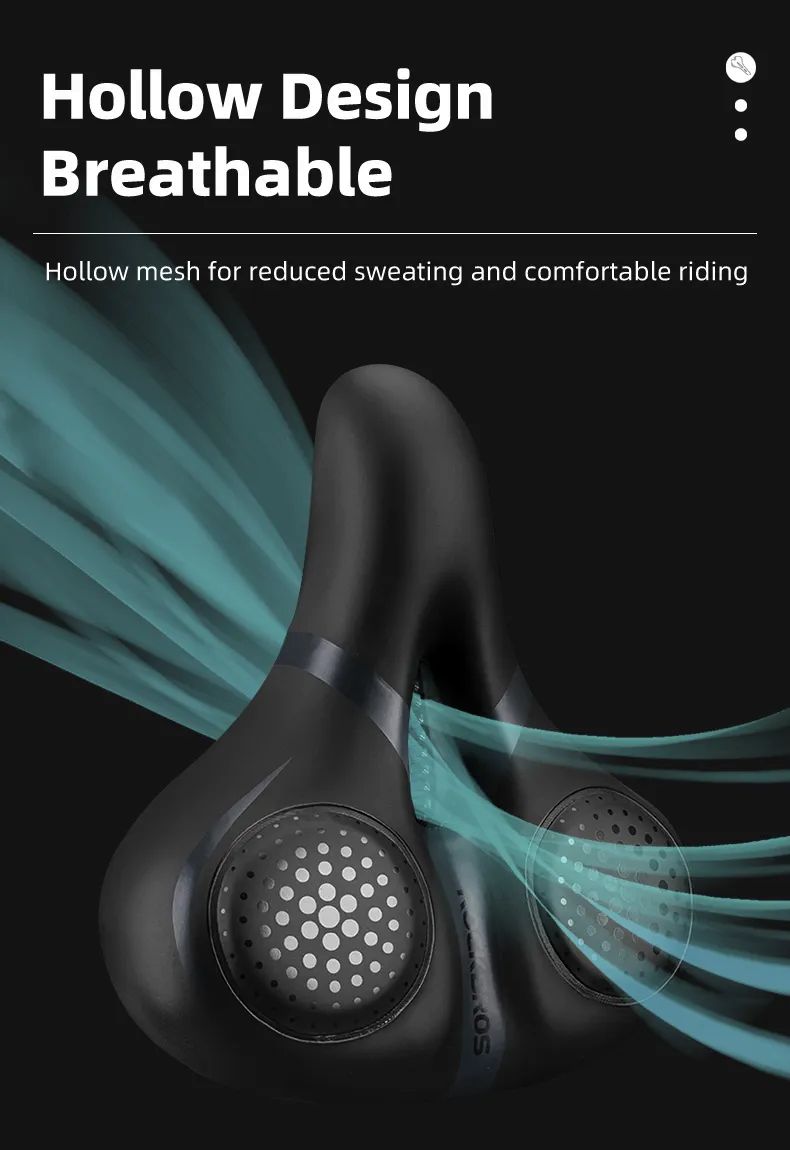 Седло ROCKBROS черное, комфортное 608