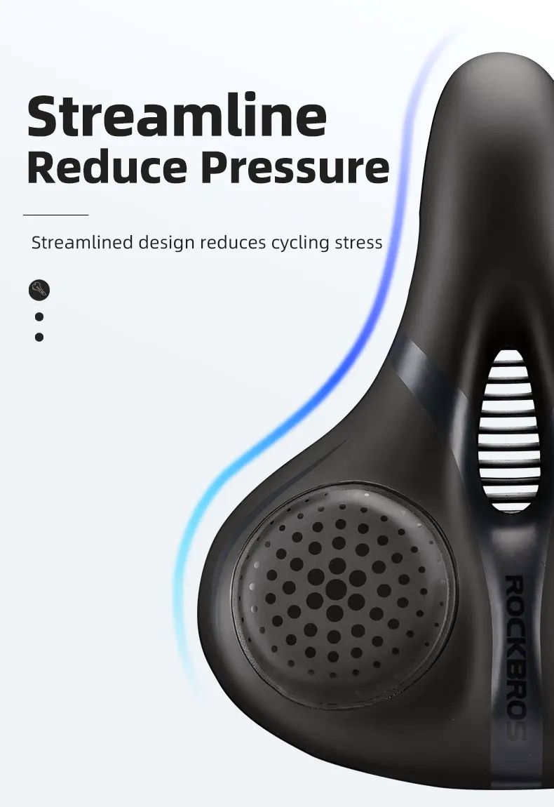 Седло ROCKBROS черное, комфортное 608