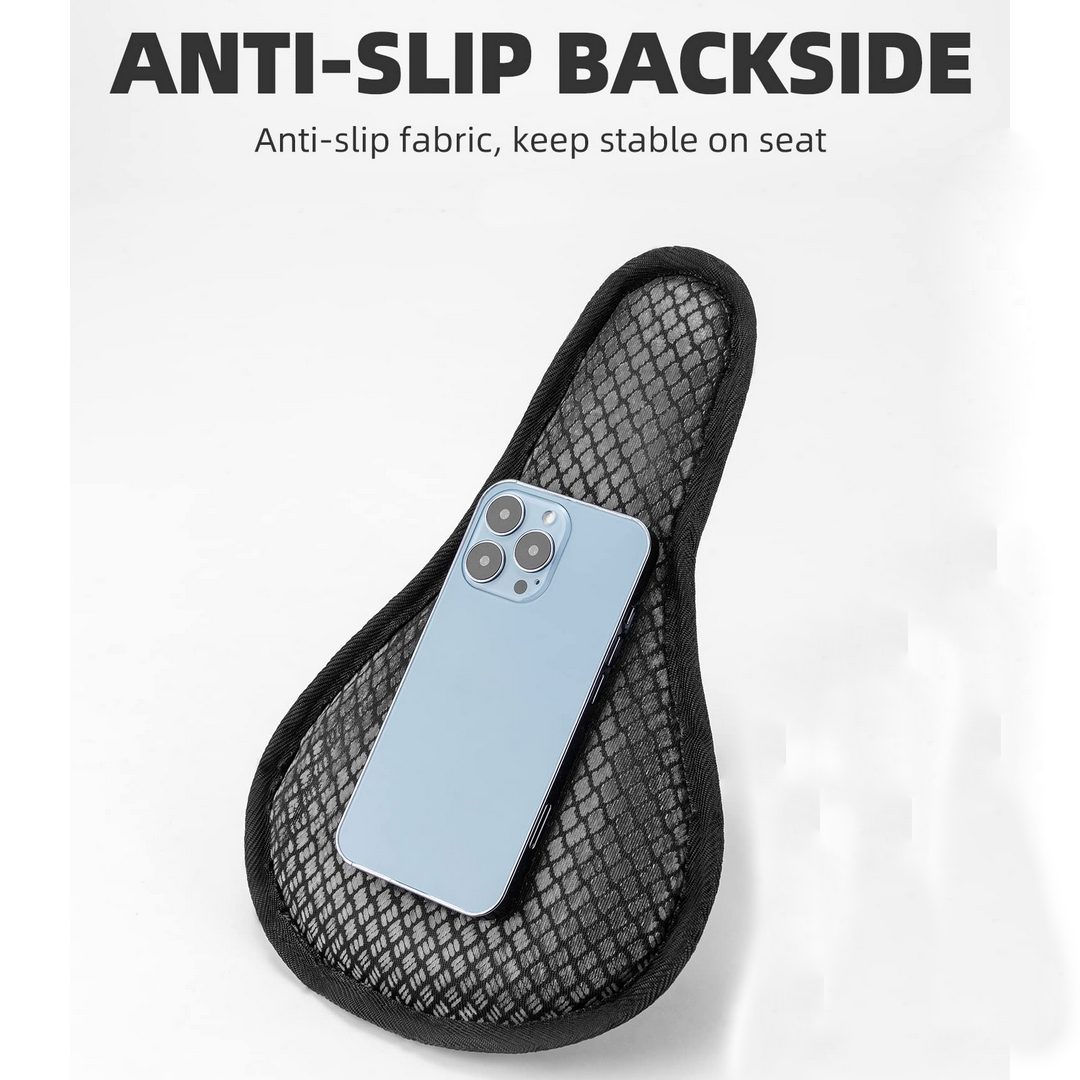 Накладка на седло ROCKBROS LF0229 на липучках, лайкра/силикон с эффектом памяти, 263 г; черный