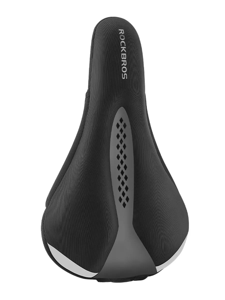Накладка на седло ROCKBROS LF0229 на липучках, лайкра/силикон с эффектом памяти, 263 г; черный