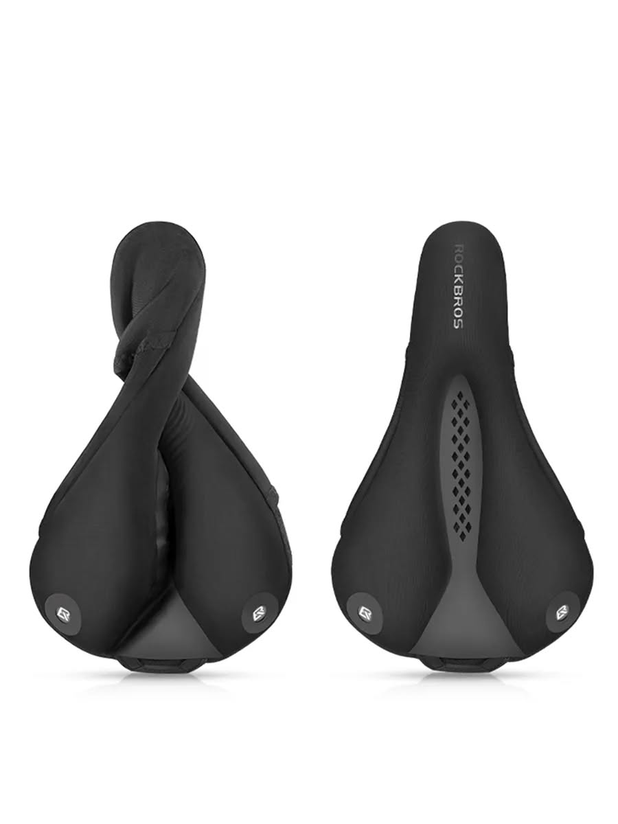 Накладка на седло ROCKBROS LF0114 на липучках, лайкра/силикон с эффектом памяти, с габаритами, 276 г