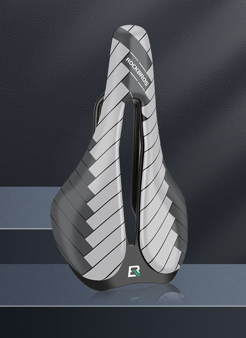 Седло ROCKBROS черное, спортивное с прорезью, рельсы Chro-mo, арт 38210011001