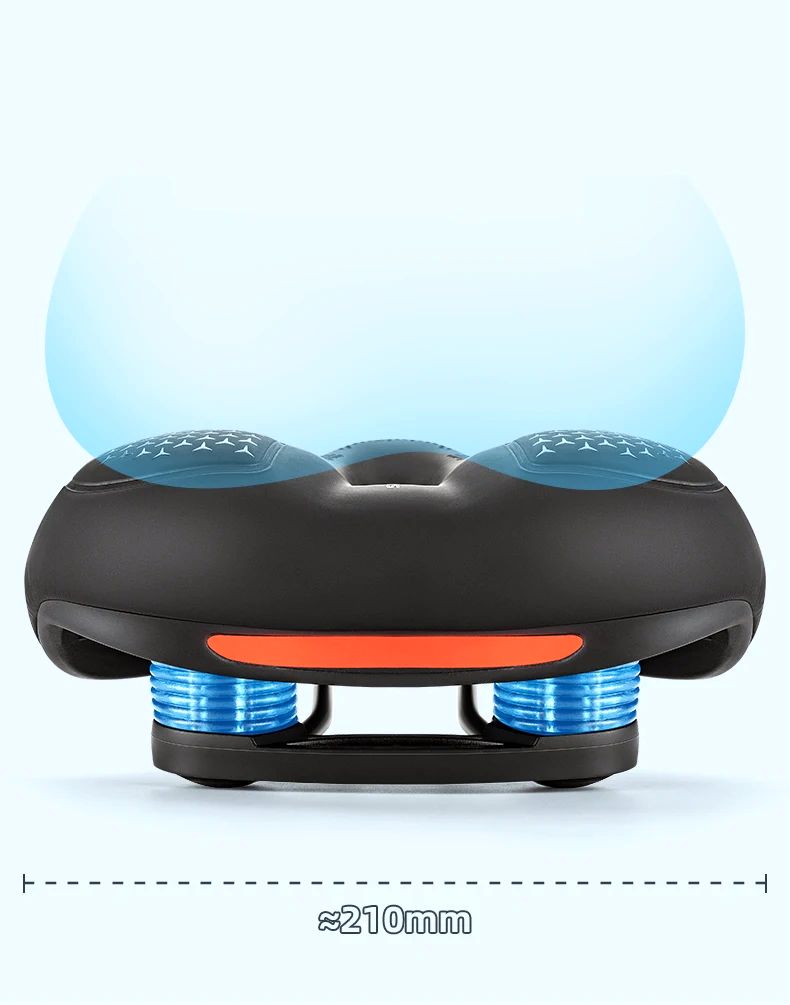 Седло ROCKBROS черное, двойная амортизация