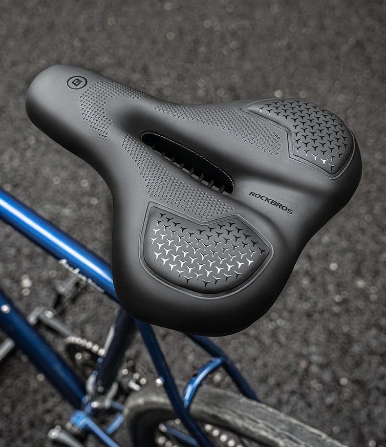 Седло ROCKBROS черное, двойная амортизация
