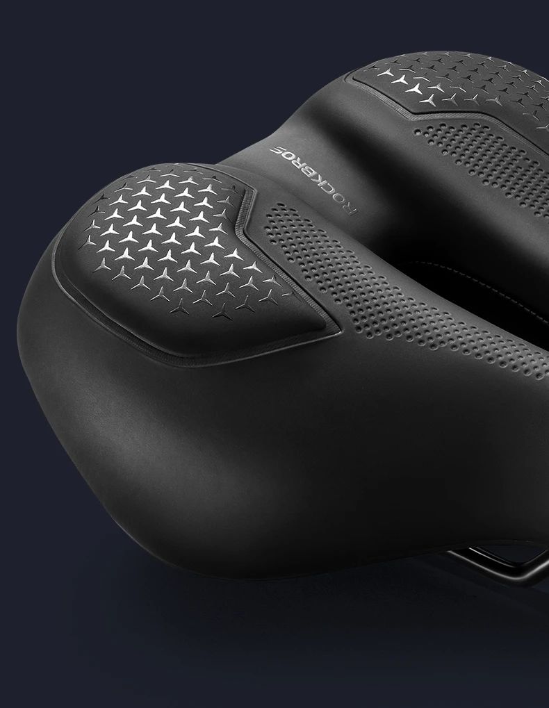 Седло ROCKBROS черное, двойная амортизация