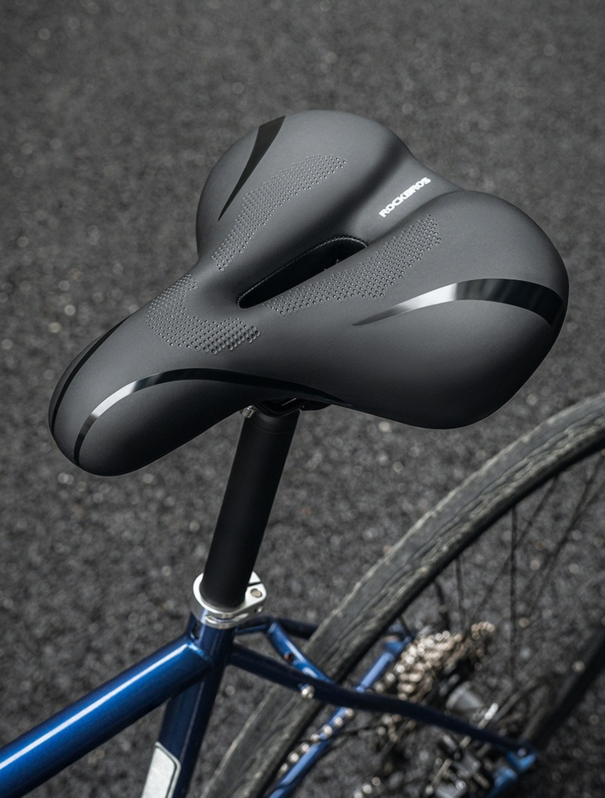 Седло ROCKBROS 1176-4 комфортное, 250x210x65 мм; черный