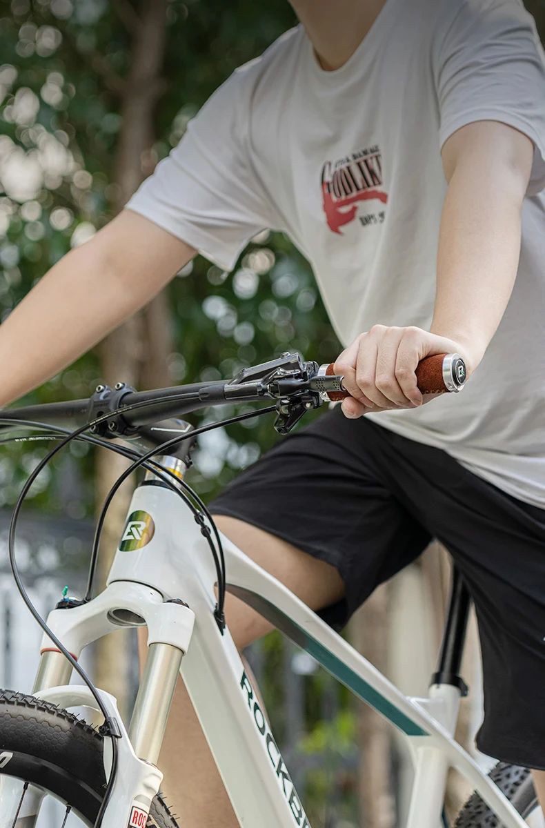 Грипсы ROCKBROS с замком, кожаные