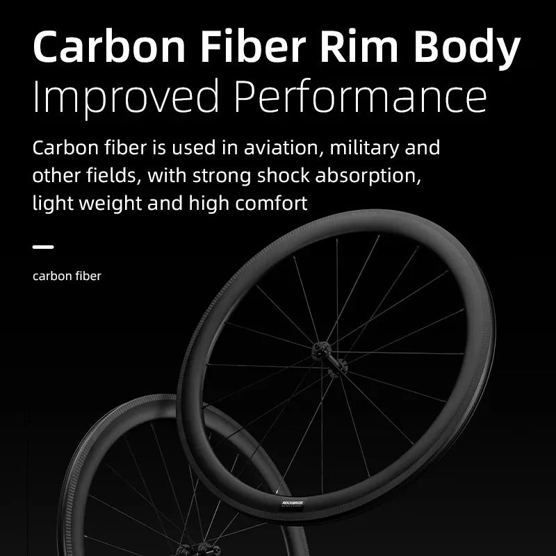 Колеса ROCKBROS карбоновые, пара под дисковые тормоза