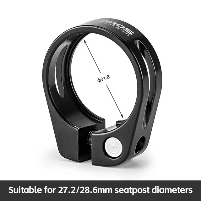 Хомут подседельный ROCKBROS KL68 на раму, под шестигранник, D 31.8 мм; черный