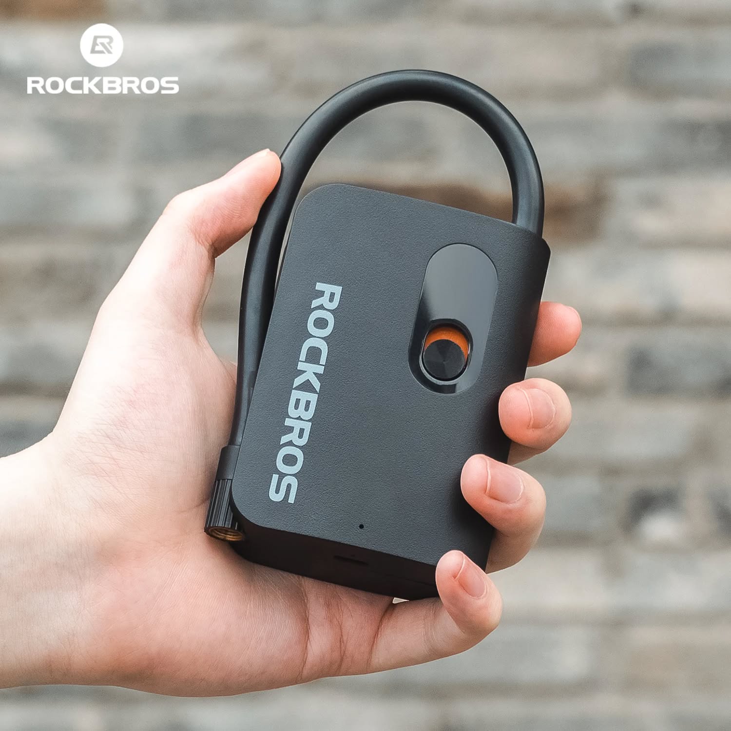 Насос электро ROCKBROS QJCQBAIR L1 мини, Type-C, до 70 PSI; черный