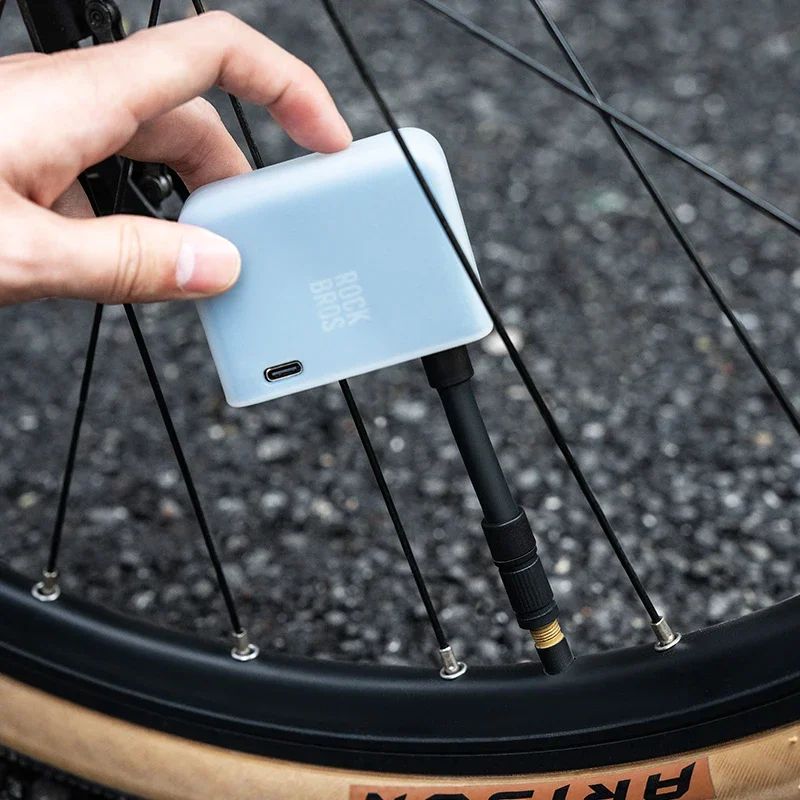 Насос электро ROCKBROS AS1 PRO мини, Type-C, до 120 PSI; черный