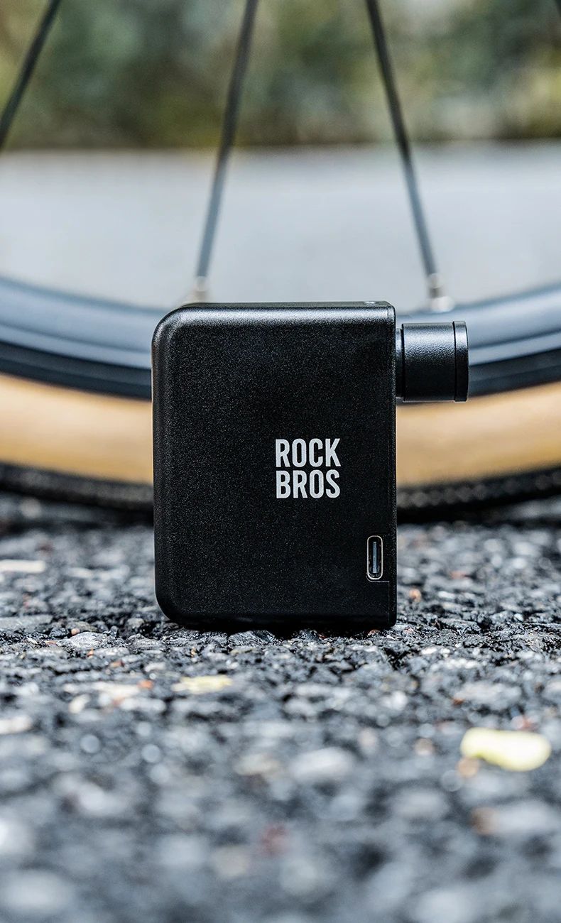 Насос электро ROCKBROS AS1 PRO мини, Type-C, до 120 PSI; черный