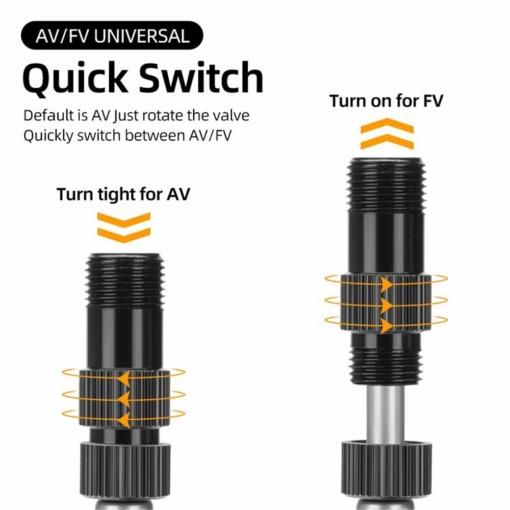 Насос напольный ROCKBROS MP2821, компактный, алюминий, с манометром, до 120 PSI; черный